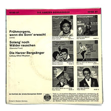 Load image into Gallery viewer, Harzer Bergsanger, Die : FRUHMORGENS, WENN DIE SONN' ERWACHT/ SALANG' NOCH WALDER RAUSCHEN
