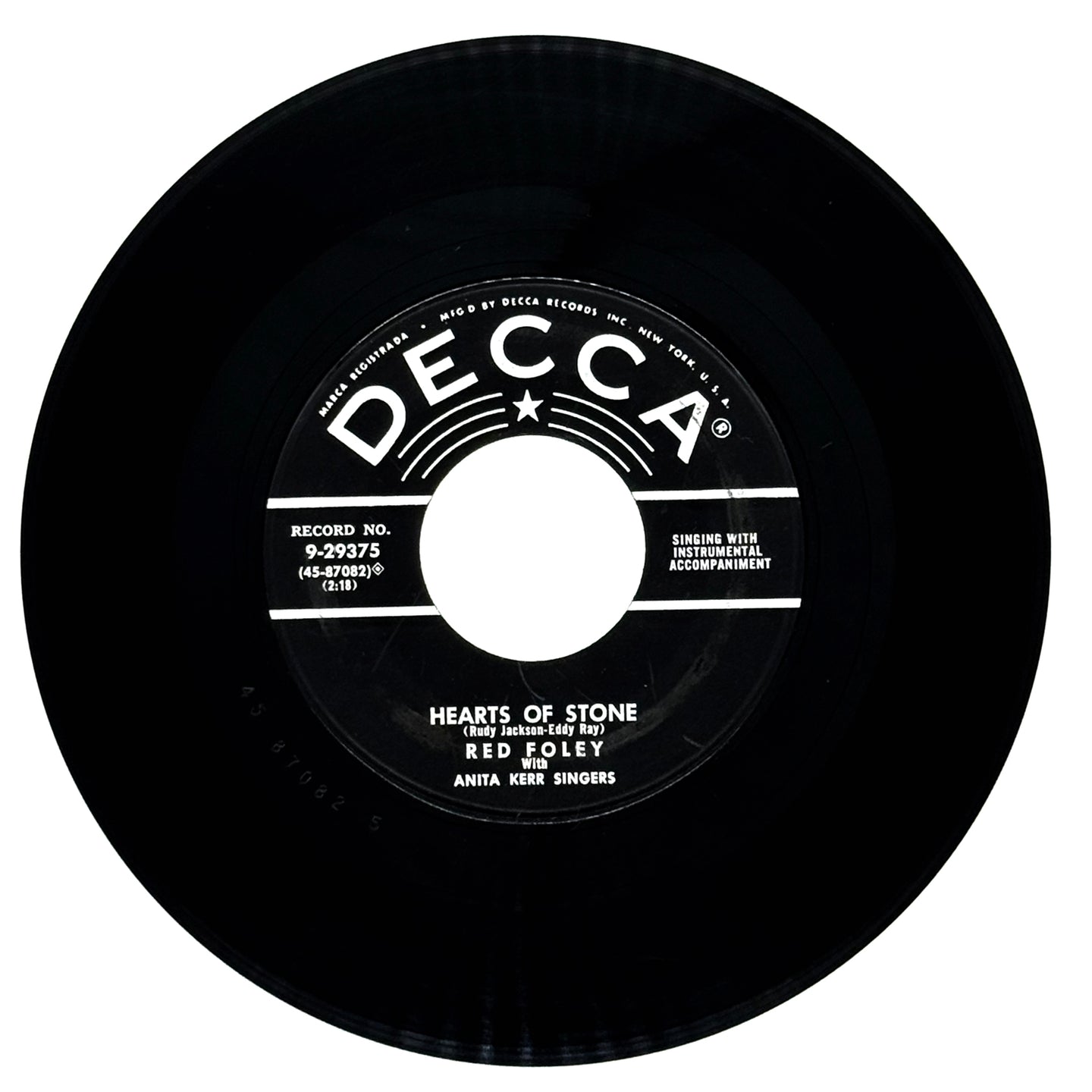 Red Foley with Anita Kerr Singers : HEARTS OF STONE/ Red Foley and Betty Foley : NEVER