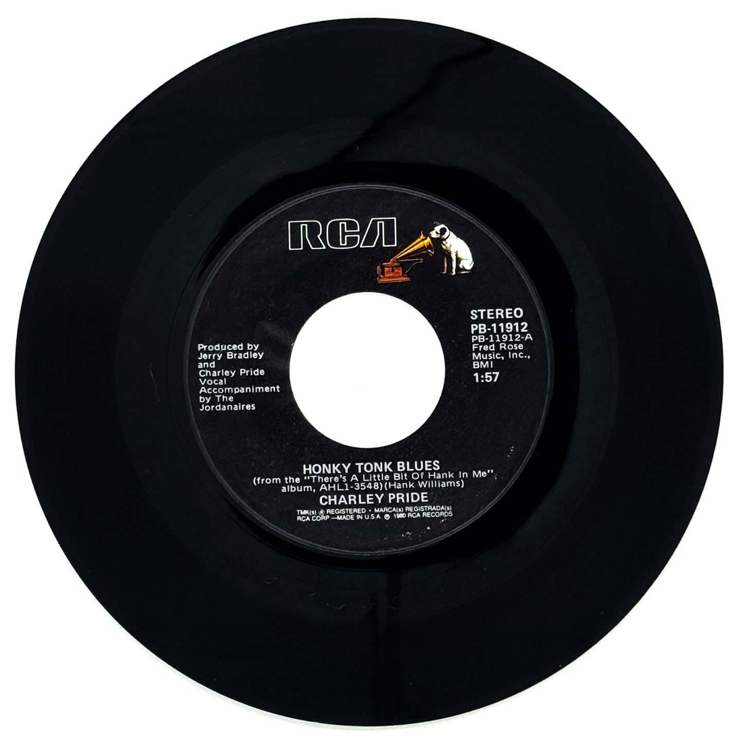 Charley Pride : HONKY TONK BLUES/ I'M SO LONESOME I COULD CRY