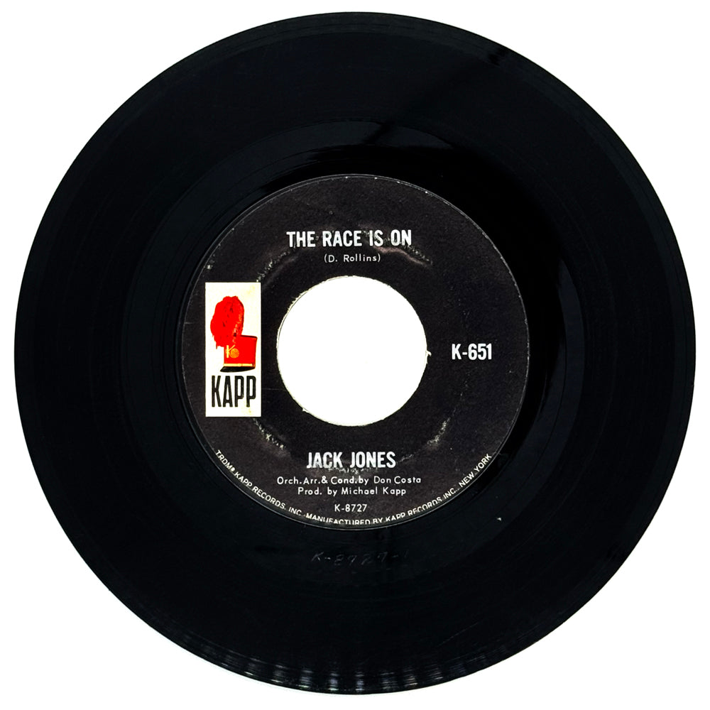 Jack Jones : THE RACE IS ON/ I CAN'T BELIEVE I'M LOSING YOU