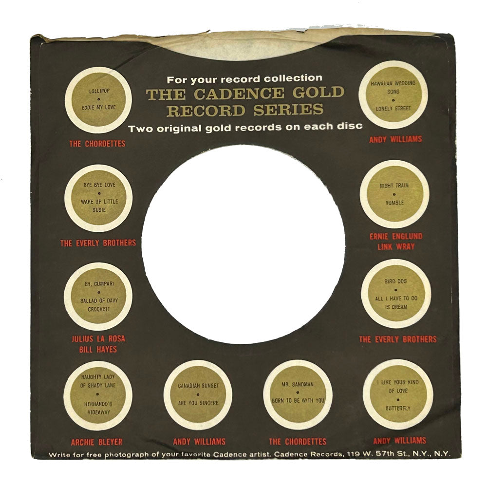Cadence Gold Record Sleeve