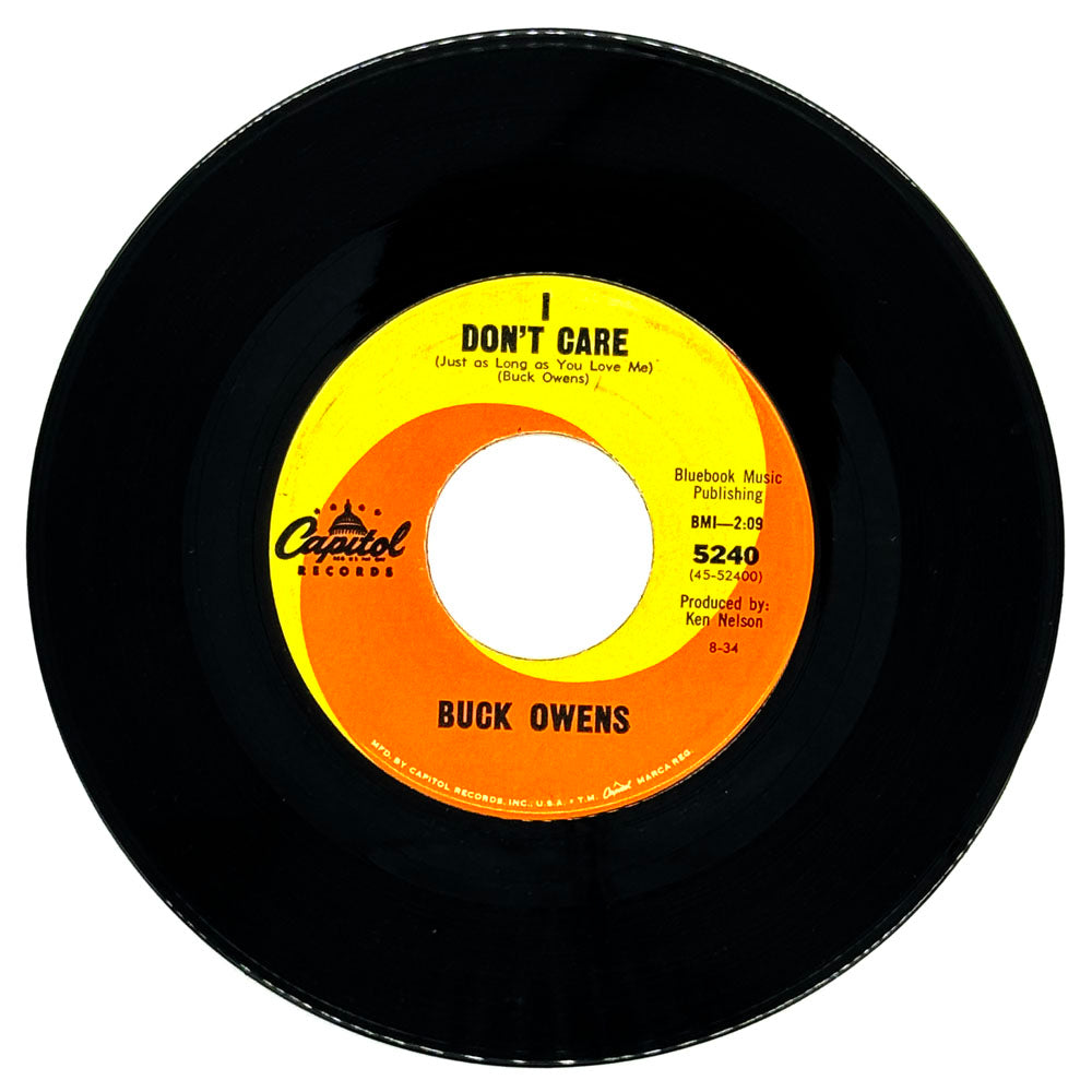 Buck Owens : I DON'T CARE/ DON'T LET HER KNOW