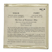 Load image into Gallery viewer, Choir Of Westminster Abbey : WIDOR AND PARRY EP
