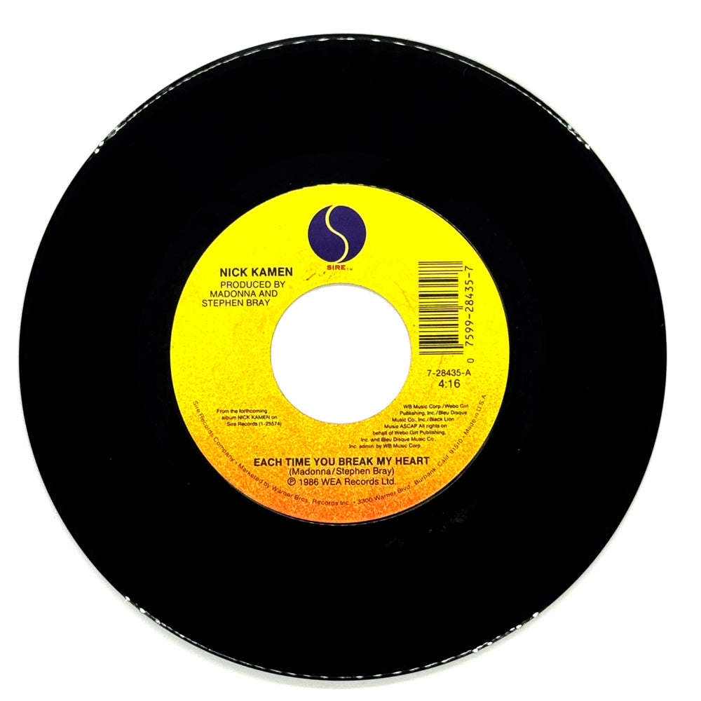 Nick Kamen : EACH TIME YOU BREAK MY HEART/ EACH TIME YOU BREAK MY HEART (INSTRUMENTAL)