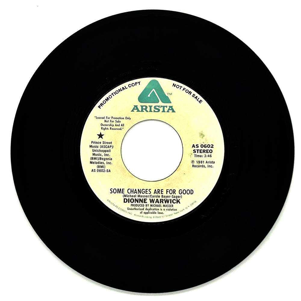 Dionne Warwick : SOME CHANGES ARE FOR GOOD/ SOME CHANGES ARE FOR GOOD