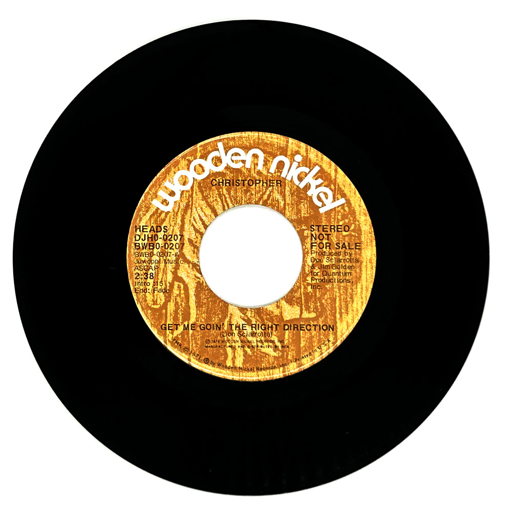 Christopher : GET ME GOIN' THE RIGHT DIRECTION/ GET ME GOIN' THE RIGHT DIRECTION