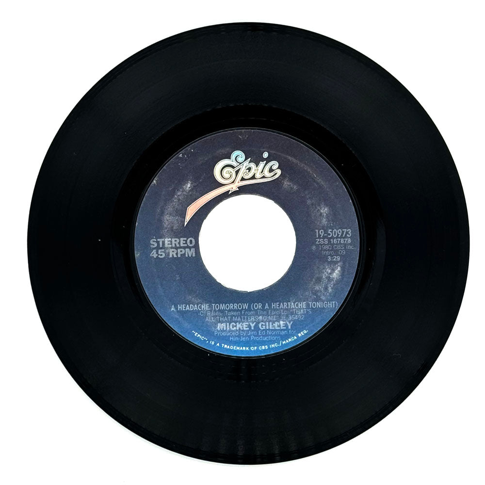 Mickey Gilley : HEADACHE TOMORROW (OR A HEARTACHE TONIGHT)/ MILLION DOLLAR MEMORIES