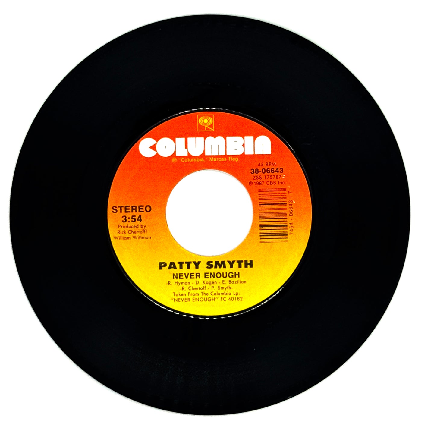 Patty Smyth : NEVER ENOUGH/ HEARTACHE HEARD ROUND THE WORLD