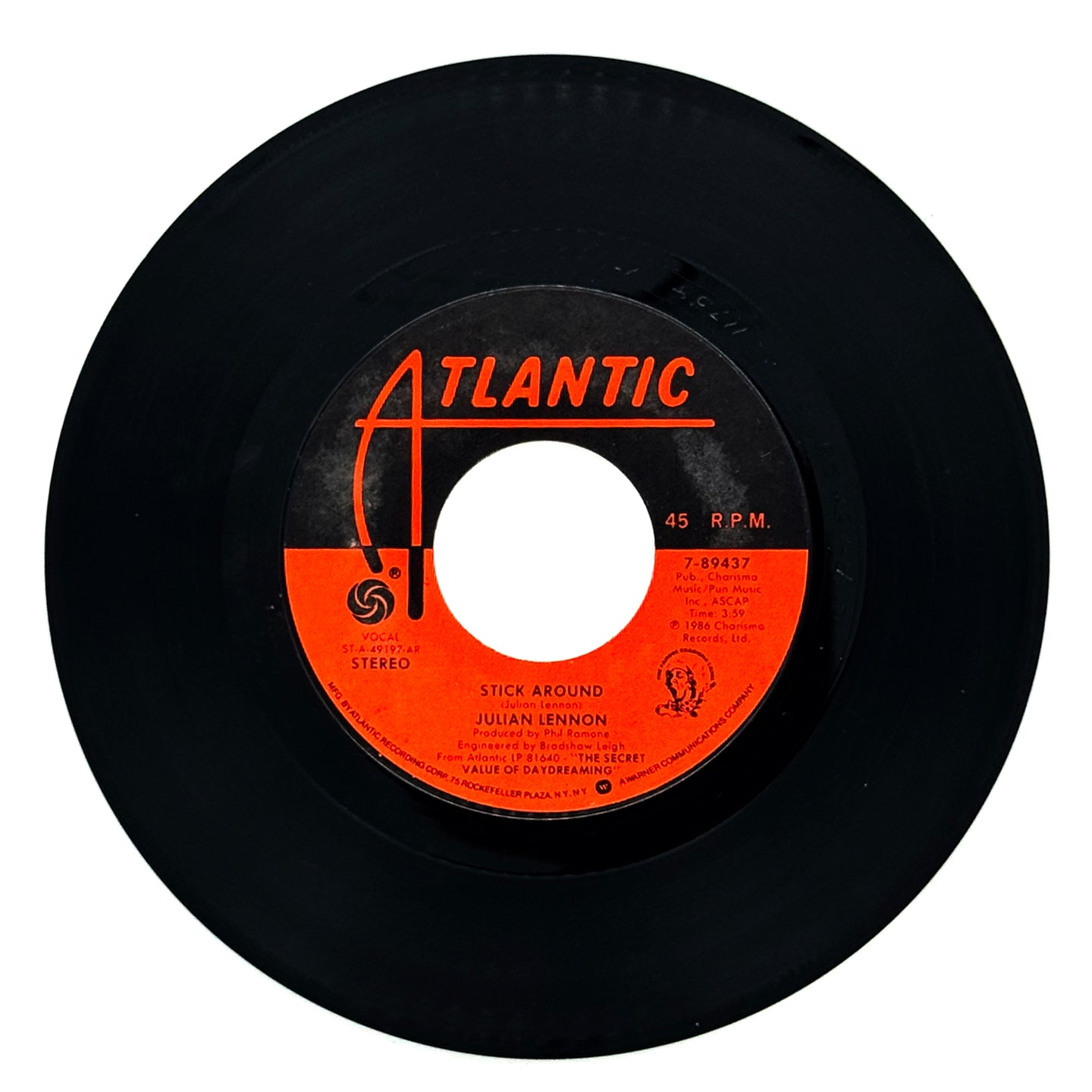 Julian Lennon : STICK AROUND/ ALWAYS THINK TWICE
