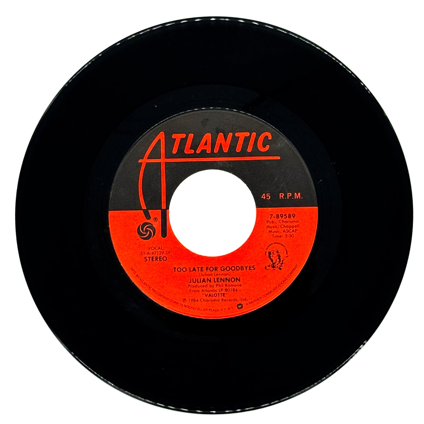 Julian Lennon : TOO LATE FOR GOODBYES/ LET ME BE