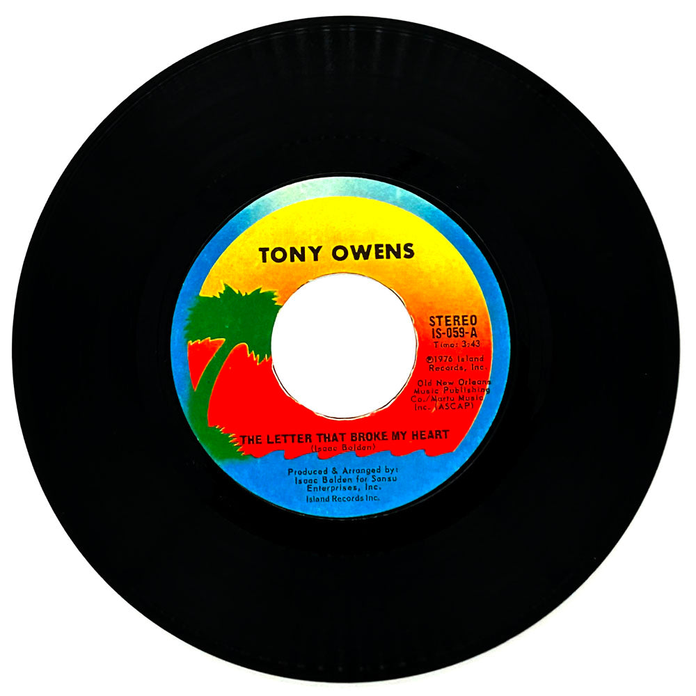 Tony Owens : THE LETTER THAT BROKE MY HEART/ DO WHAT YOU WANNA DO