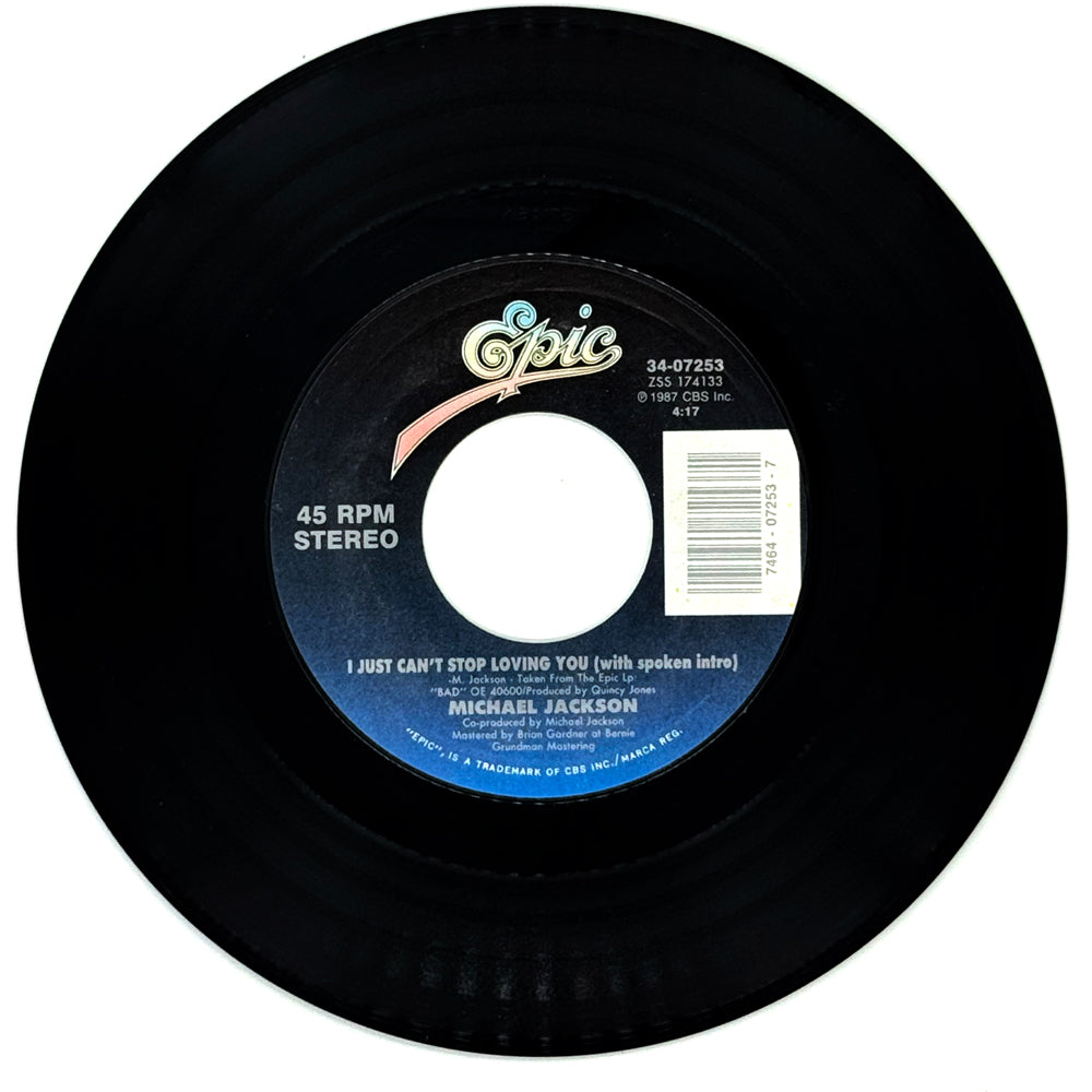 Michael Jackson : JUST CAN'T STOP LOVING YOU (WITH SPOKEN INTRO)/ BABY BE MINE