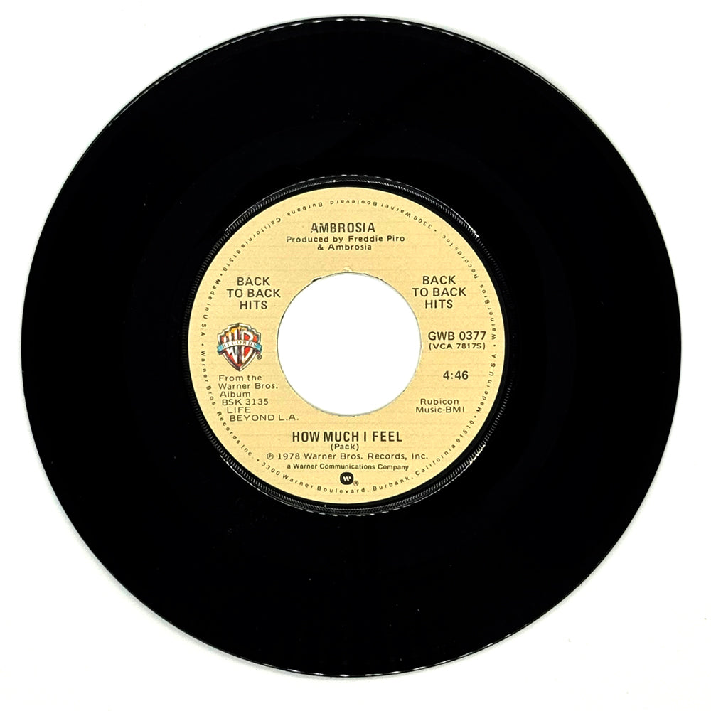 Ambrosia : HOW MUCH I FEEL/ HOLDIN' ON TO YESTERDAY