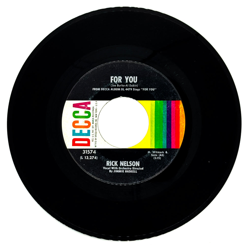 Rick Nelson : FOR YOU/ THAT'S ALL SHE WROTE