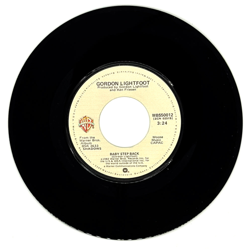 Gordon Lightfoot : BABY STEP BACK/ THANK YOU FOR THE PROMISES