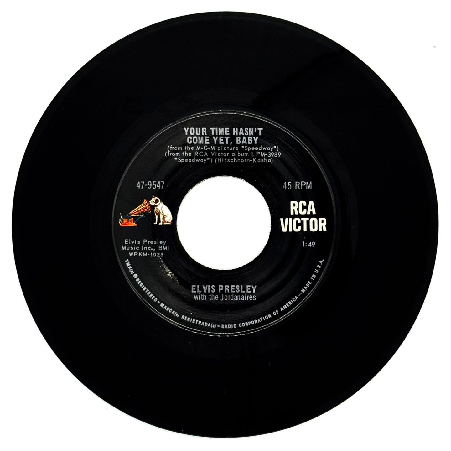 Elvis Presley with The Jordanaires : YOUR TIME HASN'T COME YET, BABY/ LET YOURSELF GO