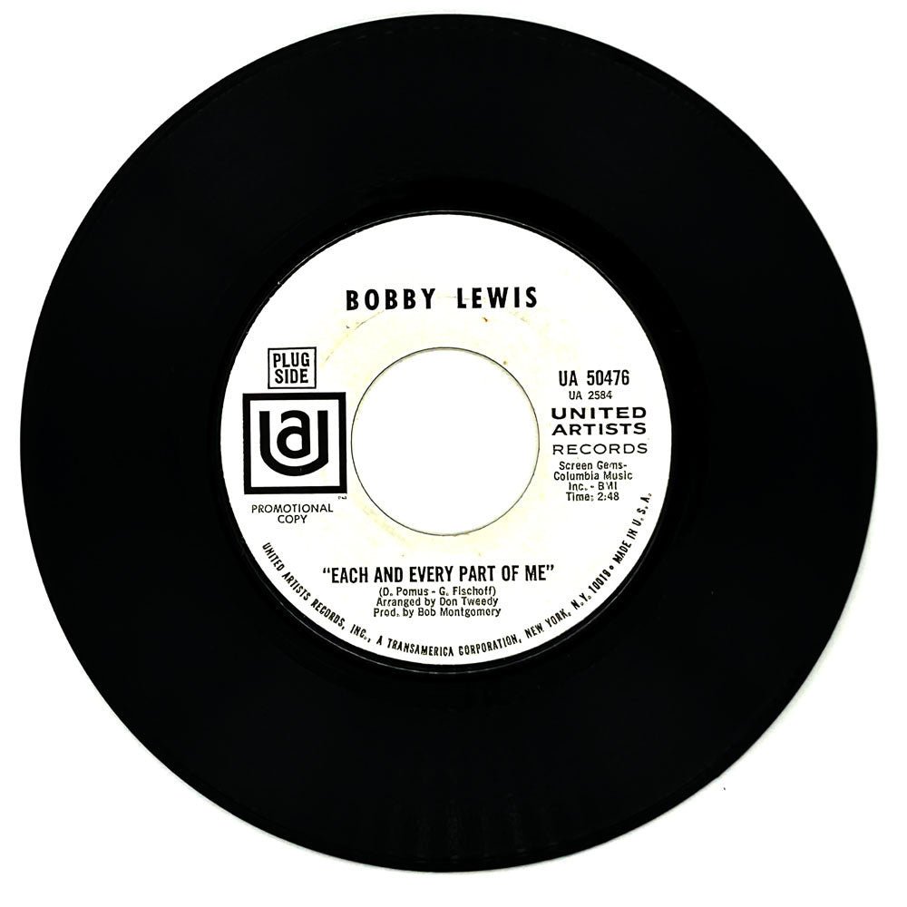 Bobby Lewis : EACH AND EVERY PART OF ME/ MY (IS SUCH A LONELY WORD)