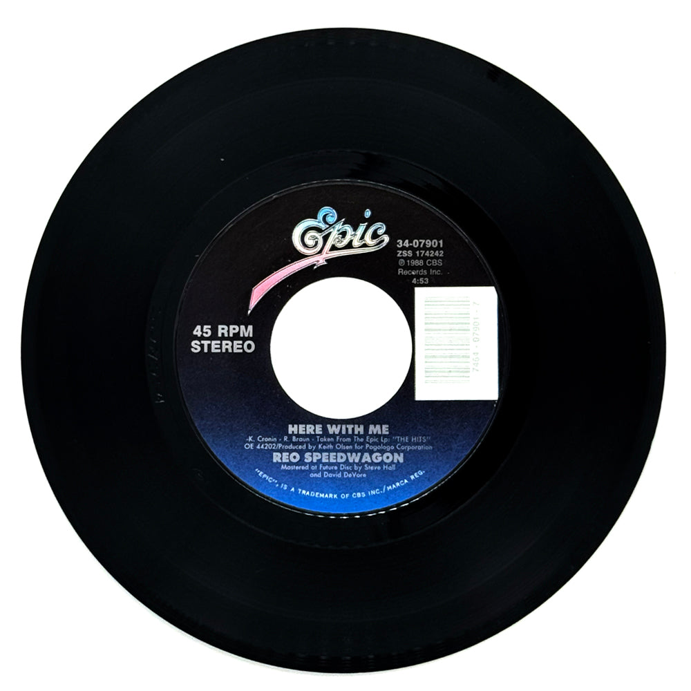 REO Speedwagon : HERE WITH ME/ WHEREVER YOU'RE GOIN' (IT'S ALRIGHT)