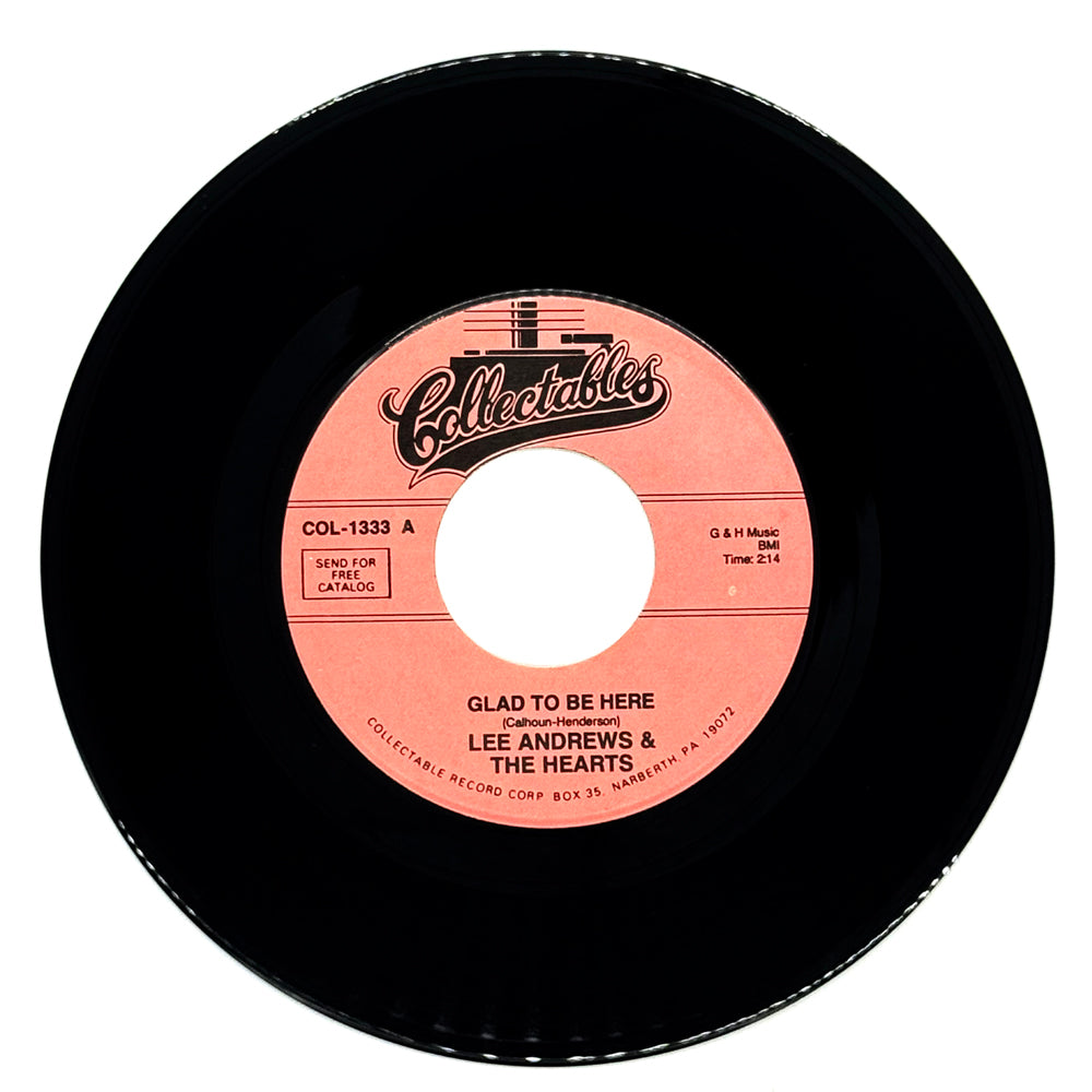 Lee Andrews & The Hearts : GLAD TO BE HERE/ WHY DO I