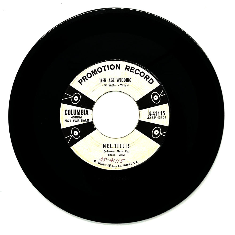 Mel Tillis : TEEN AGE WEDDING/ LONELY STREET