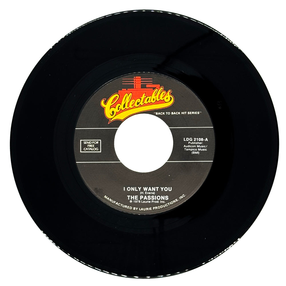 Passions, The : I ONLY WANT YOU/ The Mystics : THE WHITE CLIFFS OF DOVER