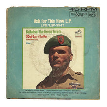 Load image into Gallery viewer, Ssgt Barry Sadler : THE BALLAD OF THE GREEN BERETS/ LETTER FROM VIETNAM

