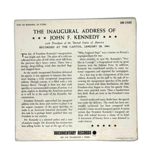 Load image into Gallery viewer, John F. Kennedy : THE INAUGURAL ADDRESS OF... EP
