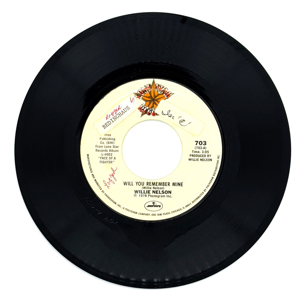 Willie Nelson : WILL YOU REMEMBER MINE/ THE END OF UNDERSTANDING