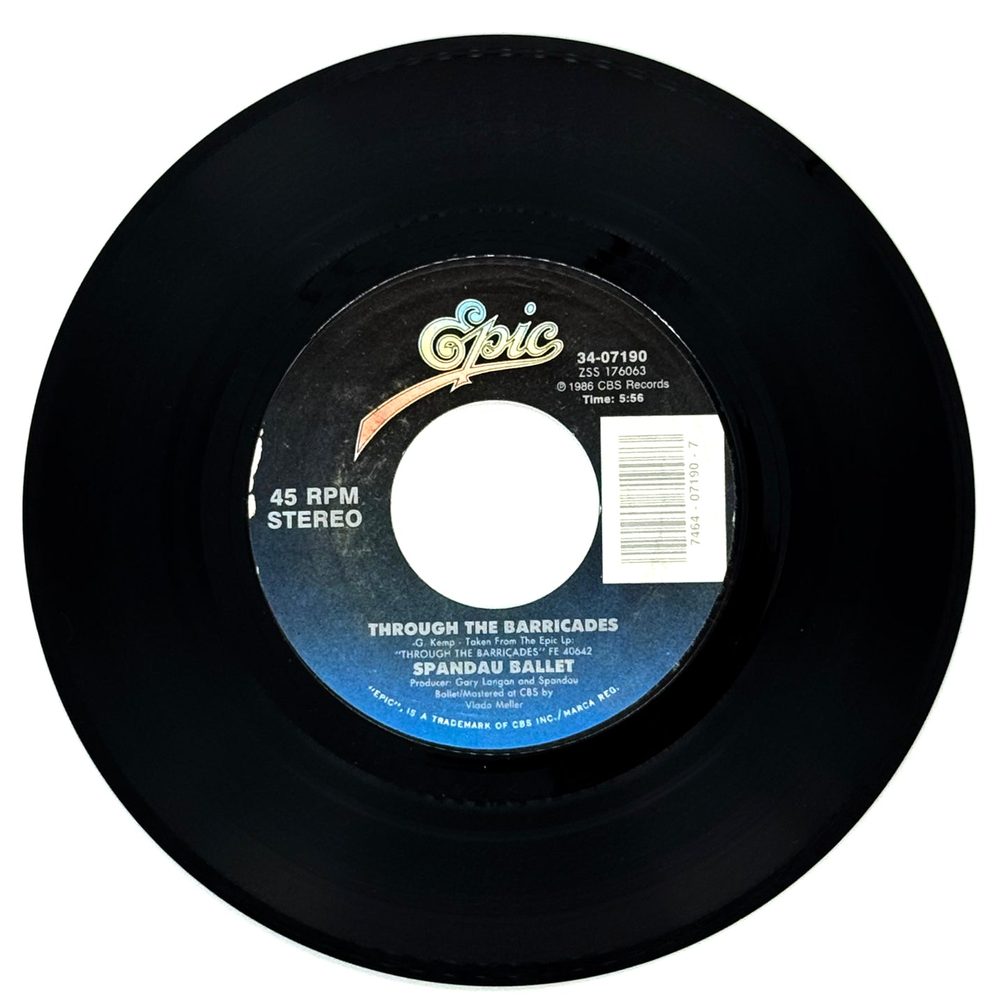 Spandau Ballet : THROUGH THE BARRICADES/ SNAKES AND LOVERS