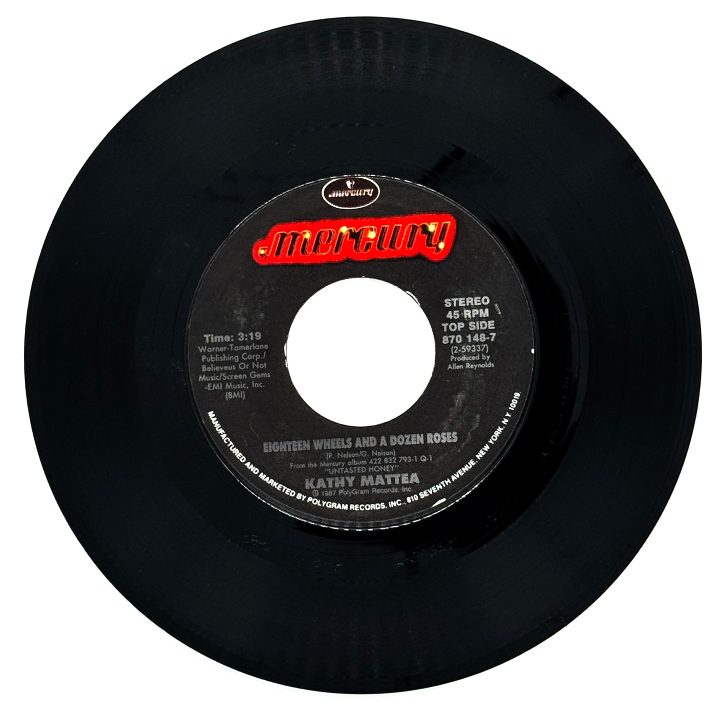 Kathy Mattea : EIGHTEEN WHEELS AND A DOZEN ROSES/ LIKE A HURRICANE