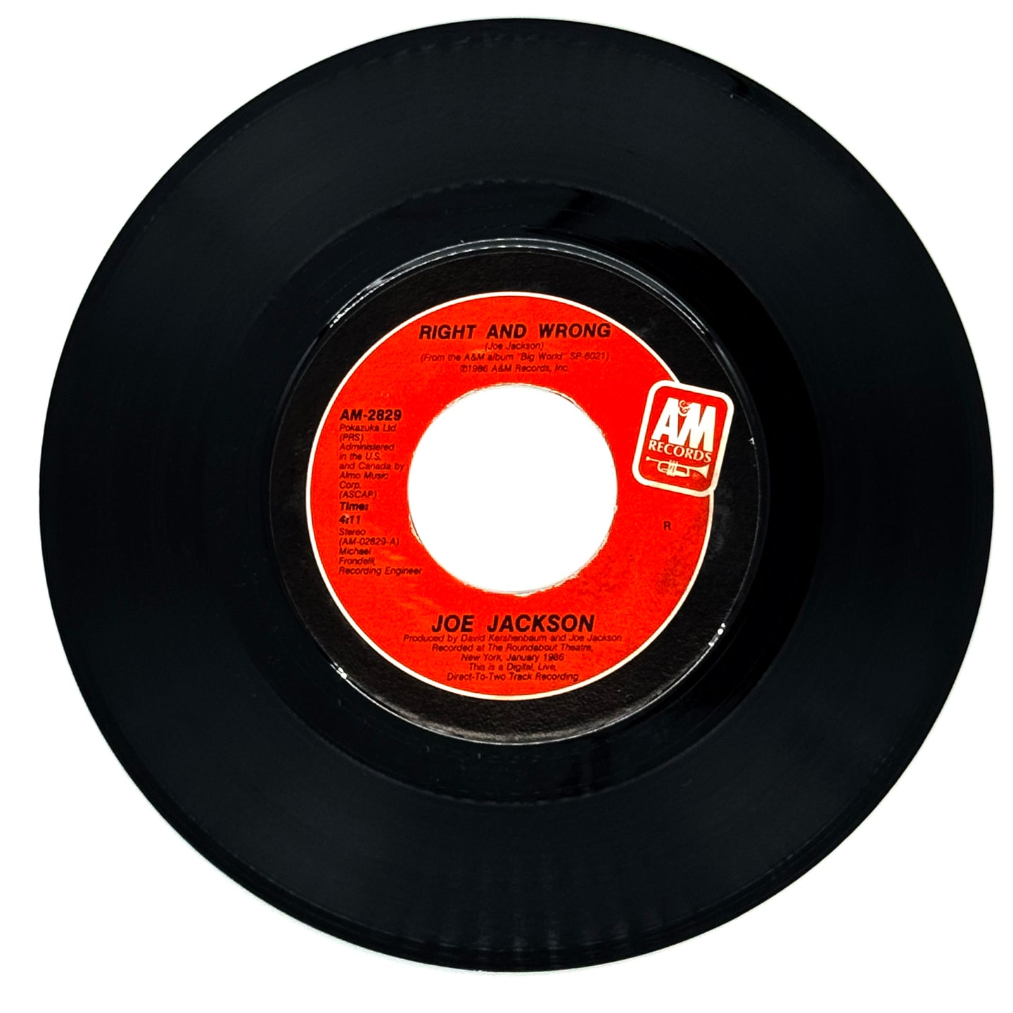 Joe Jackson : RIGHT AND WRONG/ BREAKING US IN TWO