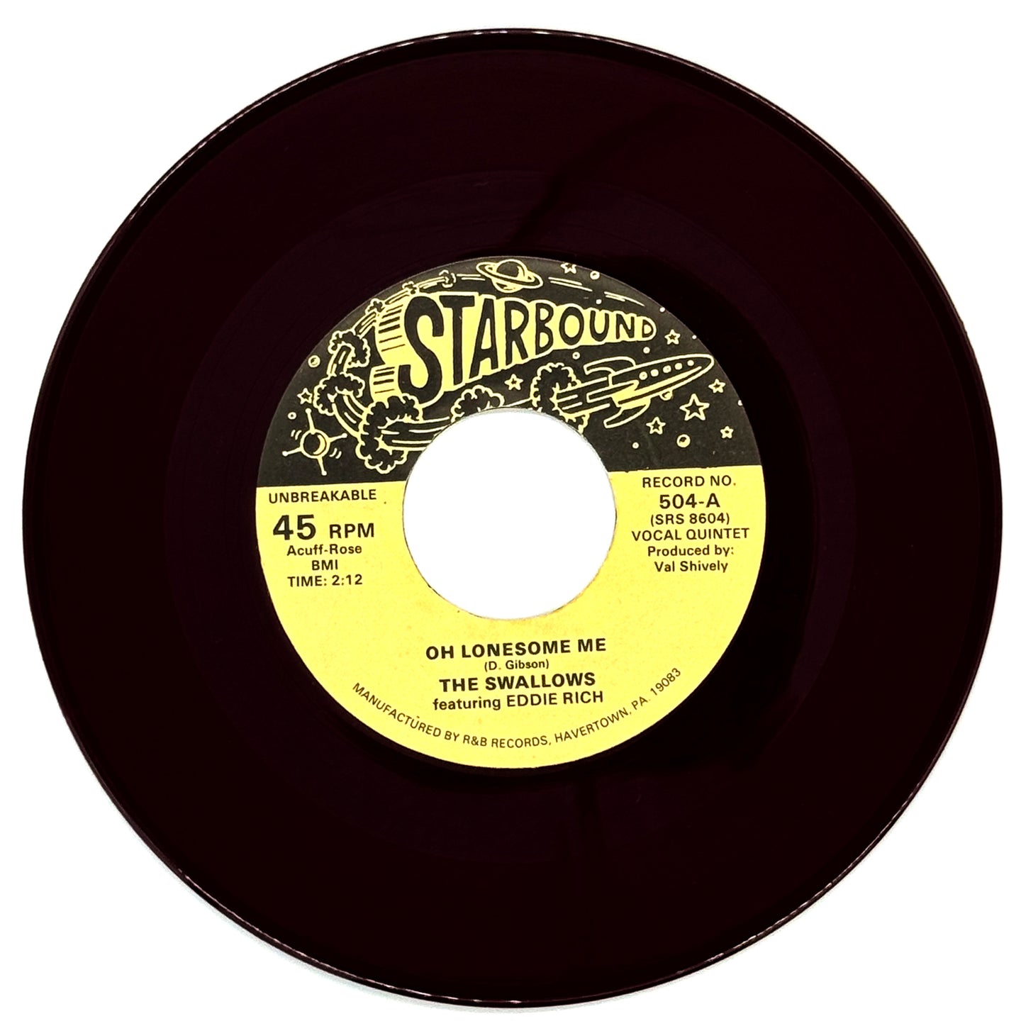 Swallows, The feat. Eddie Rich : OH LONESOME ME/ Swallows, The feat. Eddie Rich : LOVERS QUESTION