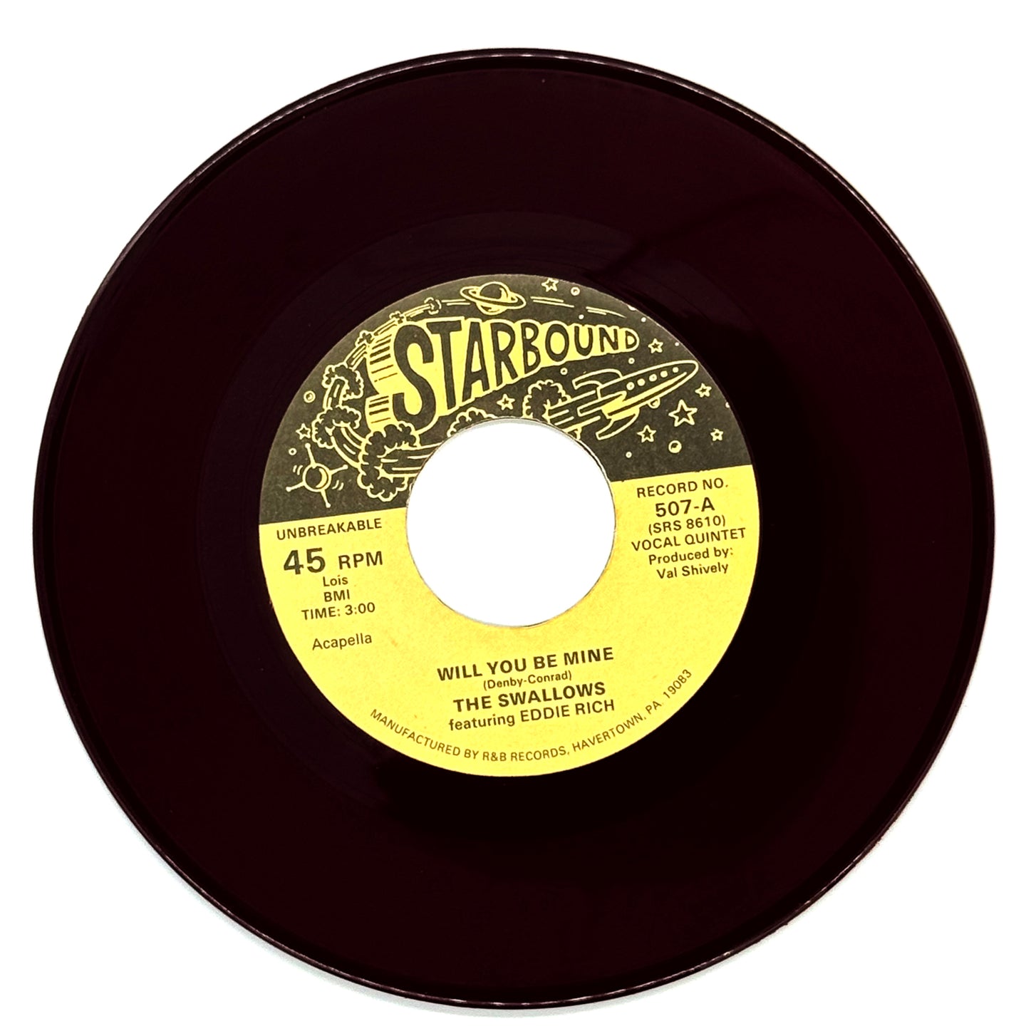 Swallows, The feat. Eddie Rich : WILL YOU BE MINE (ACAPELLA)/ Swallows, The feat. Eddie Rich : WILL YOU BE MINE