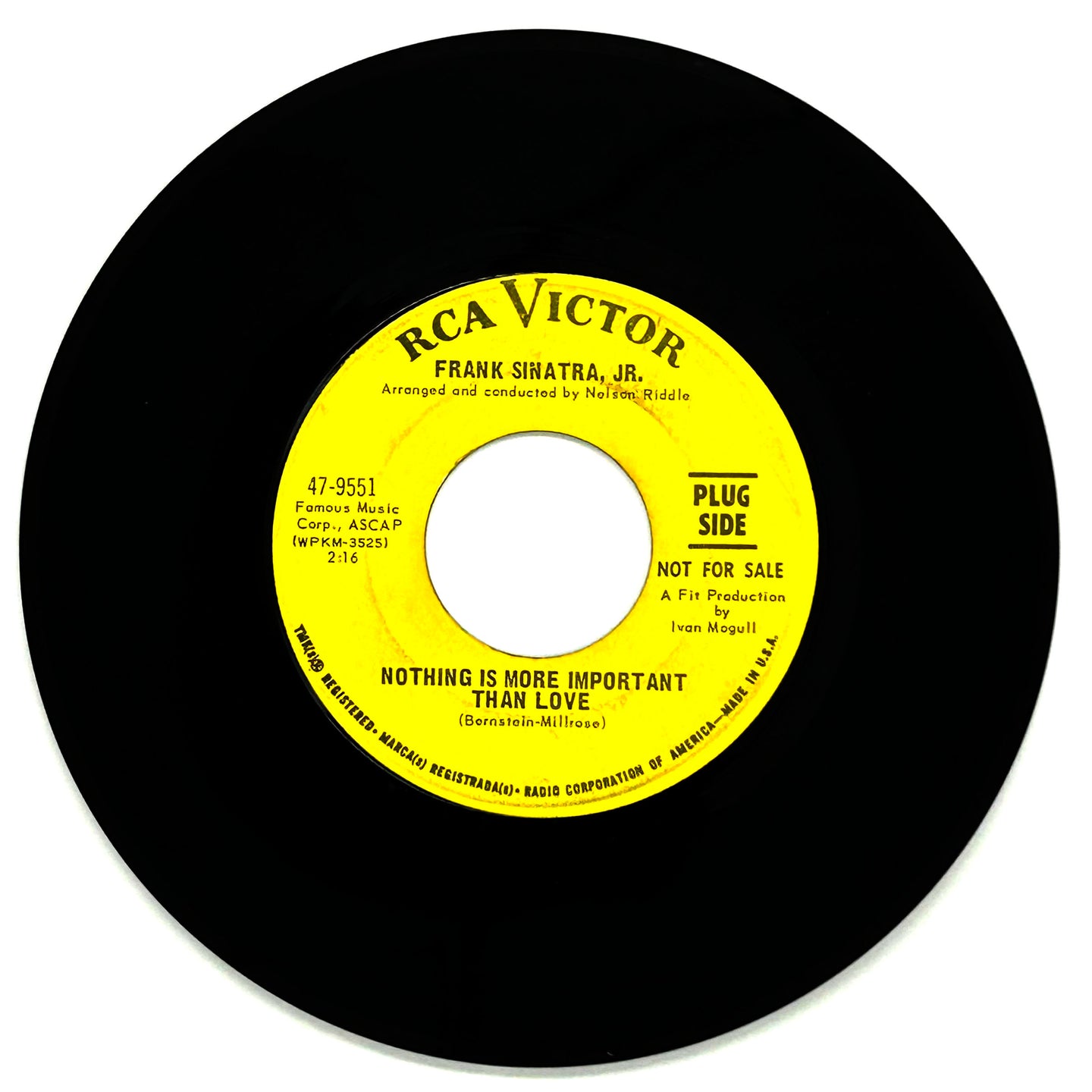 Frank Sinatra, Jr. : NOTHING IS MORE IMPORTANT THAN LOVE/ I WANT TO HEAR IT FROM YOU