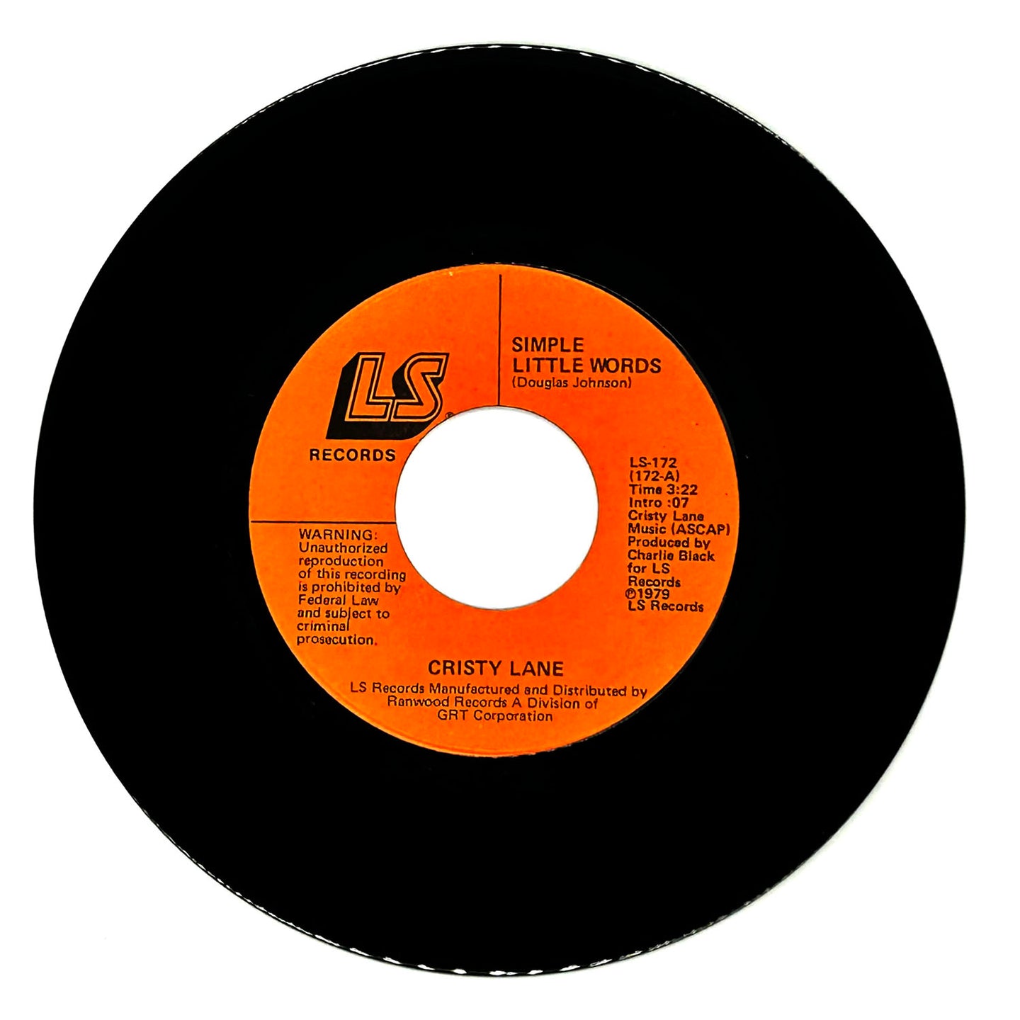 Cristy Lane : SIMPLE LITTLE WORDS/ HE BELIEVES IN ME