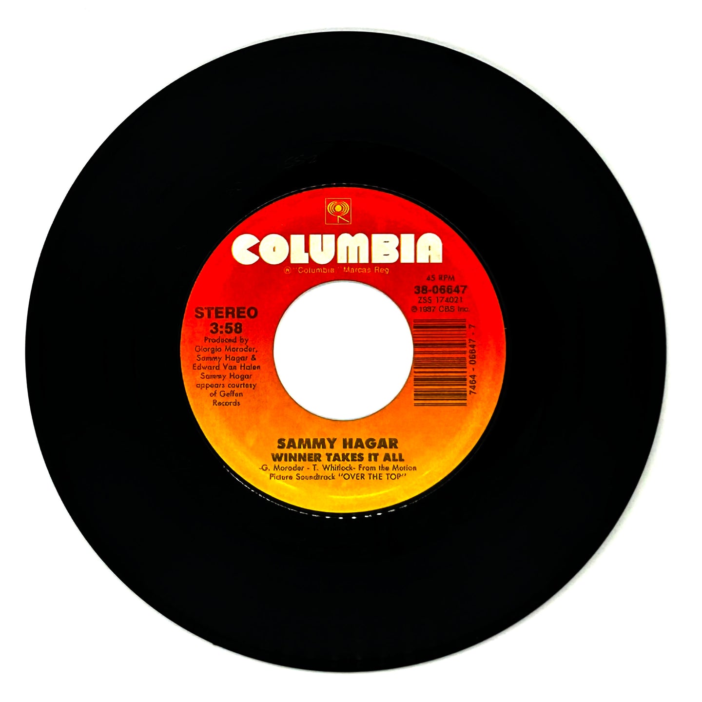 Sammy Hagar : WINNER TAKES IT ALL/ Giorgio Moroder : THE FIGHT (INSTRUMENTAL VERSION)