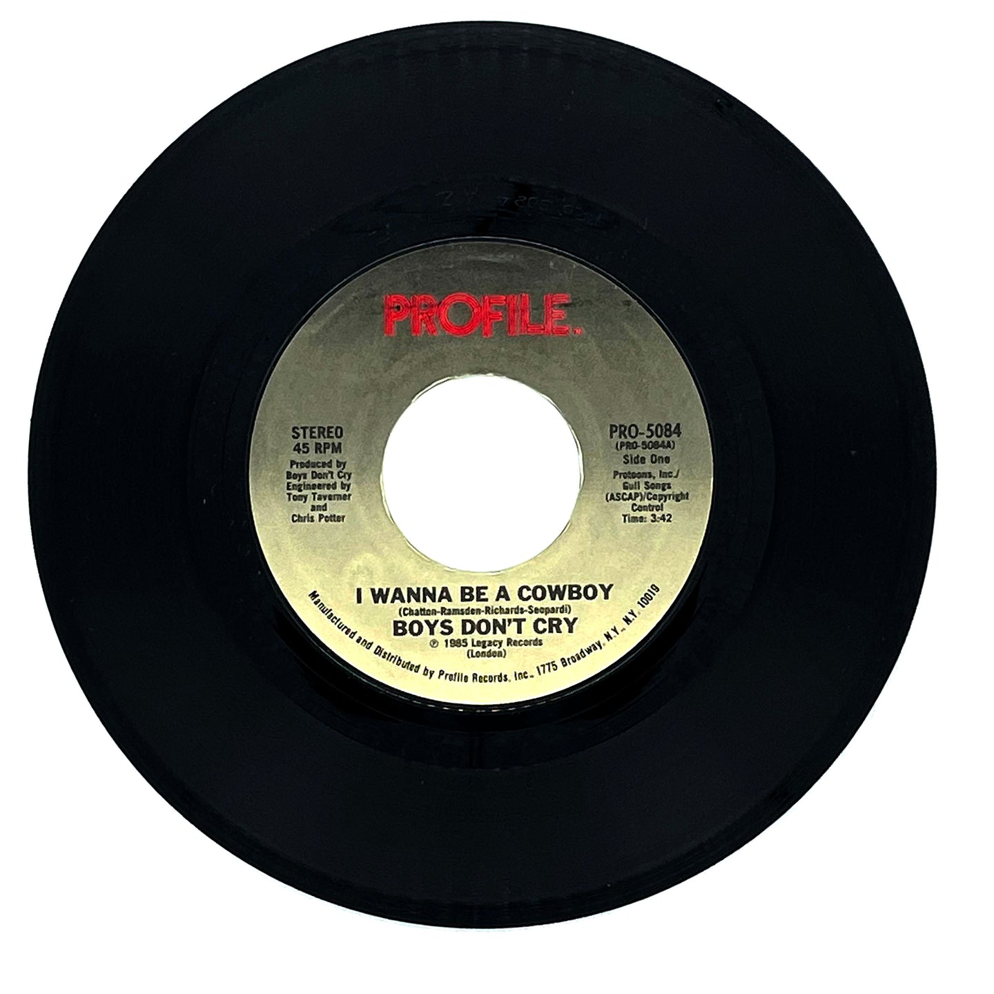 Boys Don't Cry : I WANNA BE A COWBOY/ I WANNA BE A COWBOY (INSTRUMENTAL)