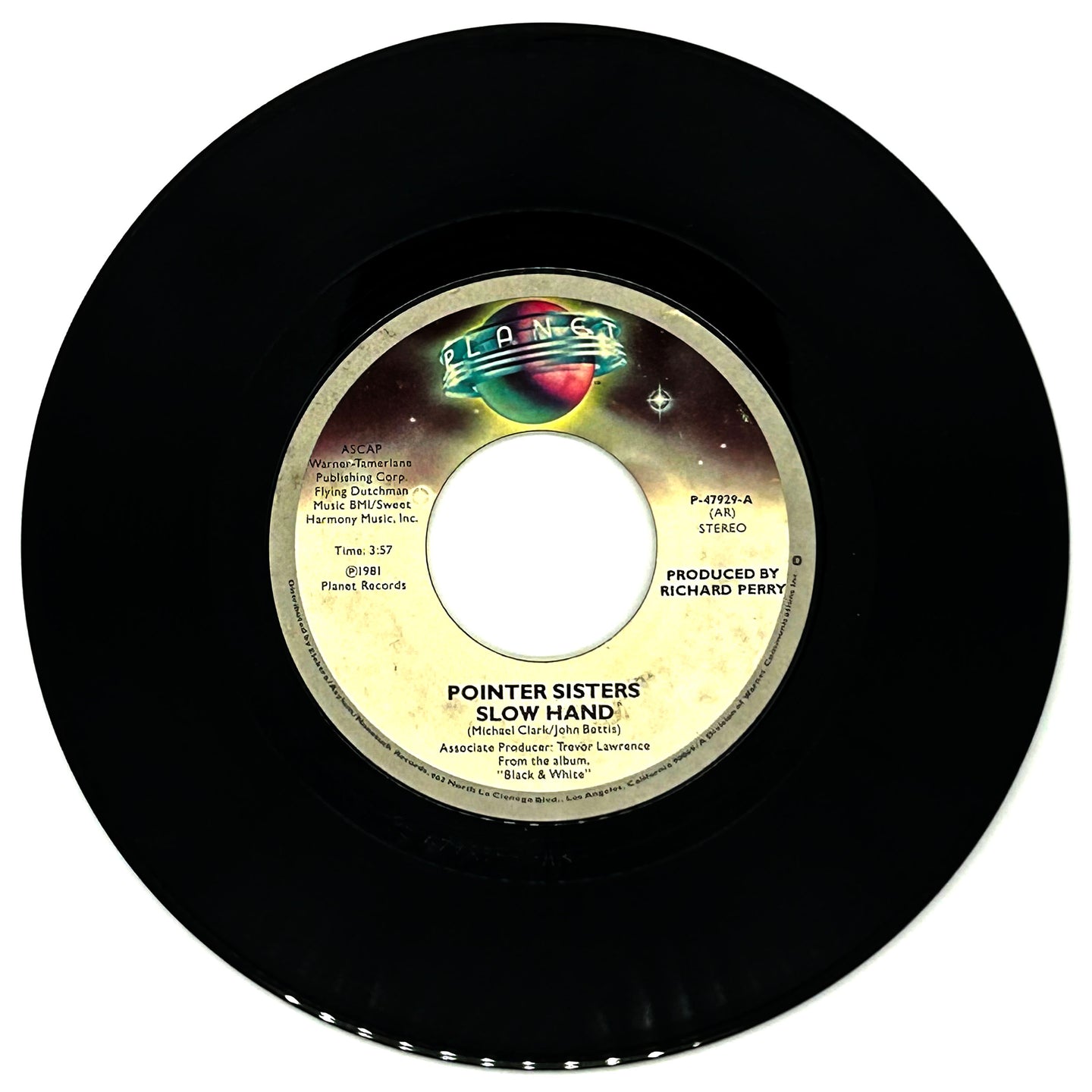 Pointer Sisters : SLOW HAND/ HOLDIN' OUT FOR LOVE