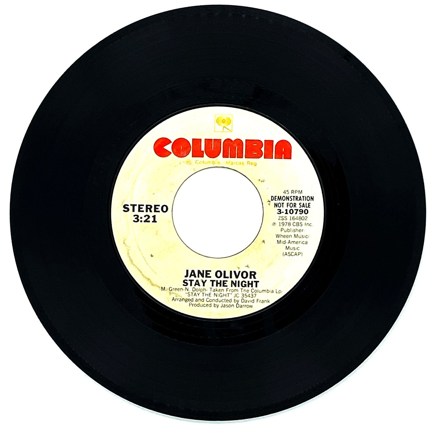 Jane Olivor : STAY THE NIGHT/ STAY THE NIGHT