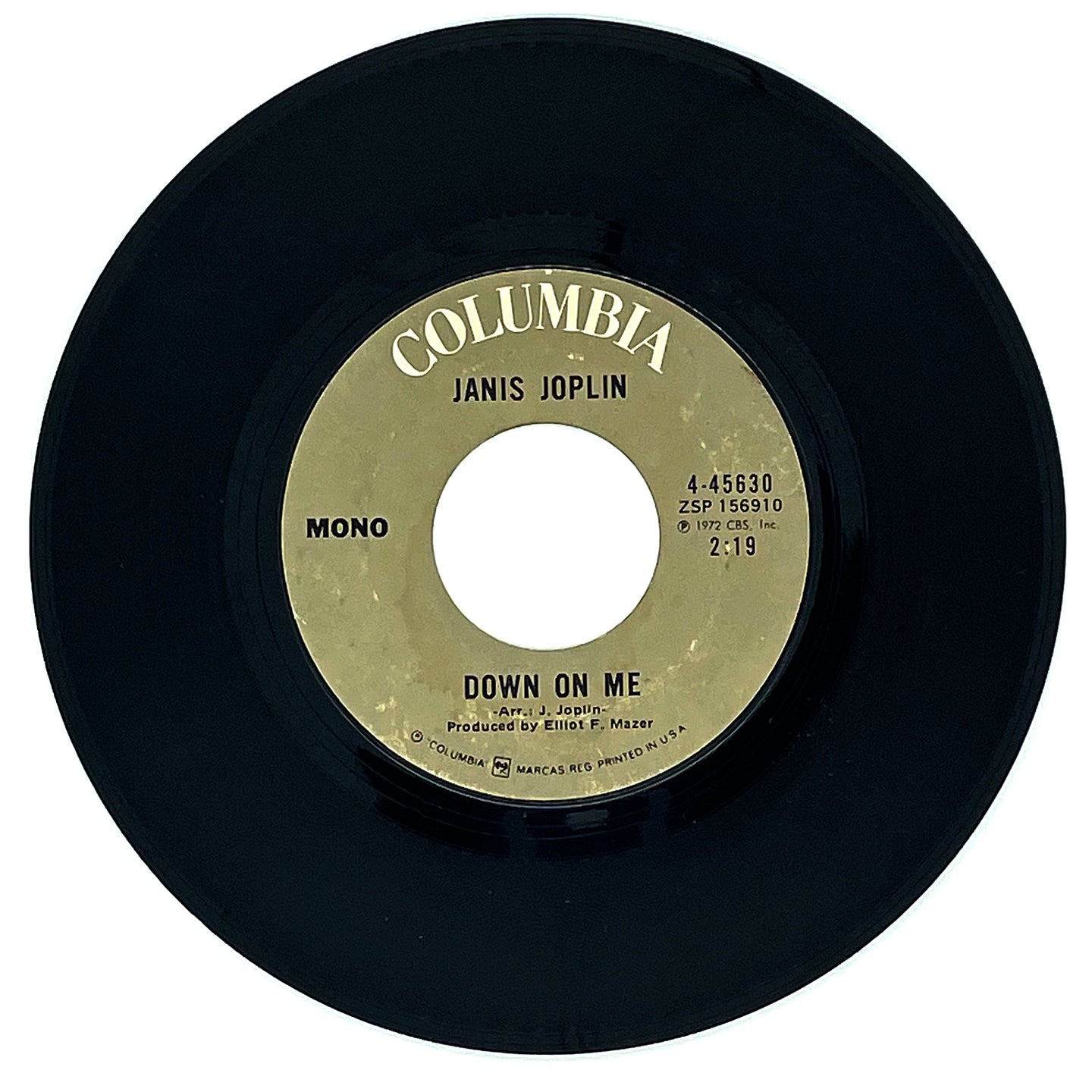 Janis Joplin : DOWN ON ME/ BYE BYE BABY