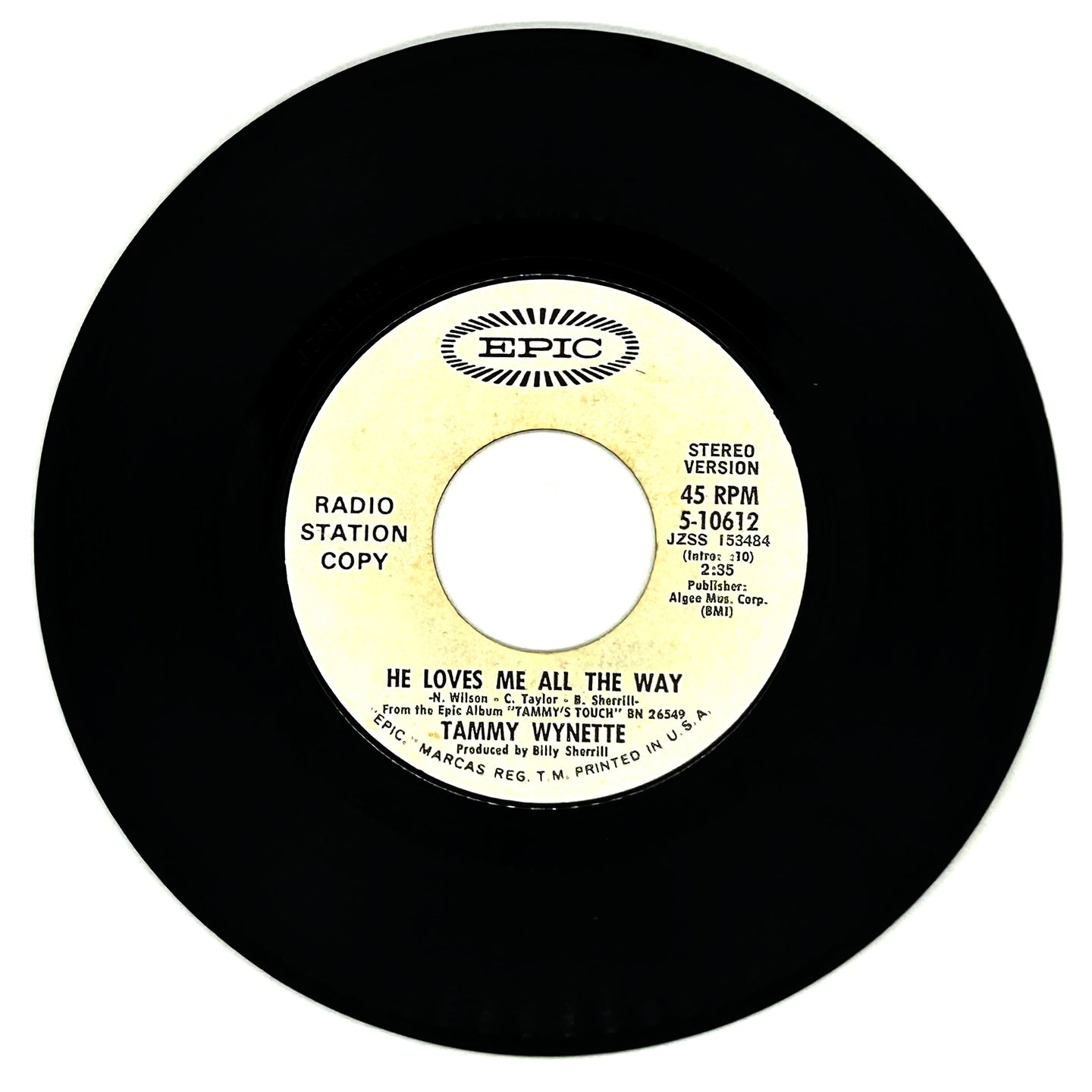 Tammy Wynette : HE LOVES ME ALL THE WAY/ HE LOVES ME ALL THE WAY