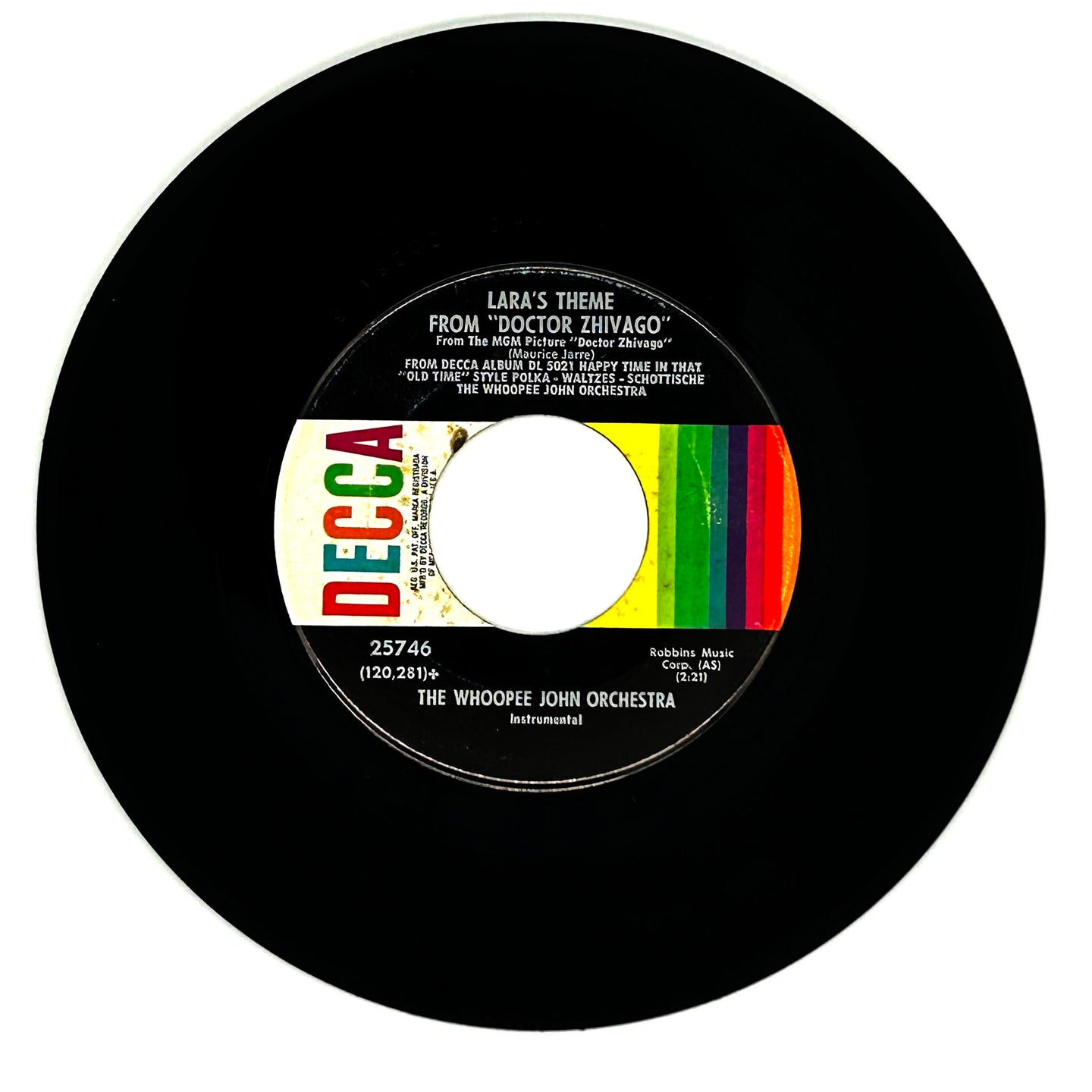 Whoopee John Orchestra, The : LARA'S THEME FROM DOCTOR ZHIVAGO/ CHITTY, CHITTY, BANG, BANG