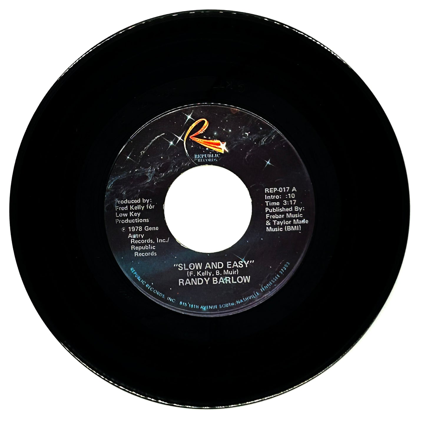 Randy Barlow : SLOW AND EASY/ STRANGER I'M MARRIED