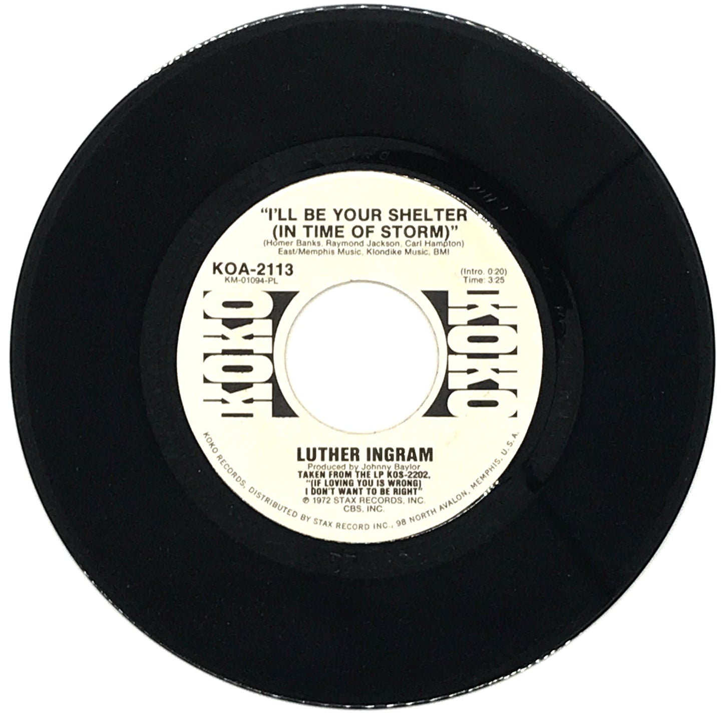 Luther Ingram : I'LL BE YOUR SHELTER (IN TIME OF STORM)/I'LL BE YOUR SHELTER (IN TIME OF STORM)