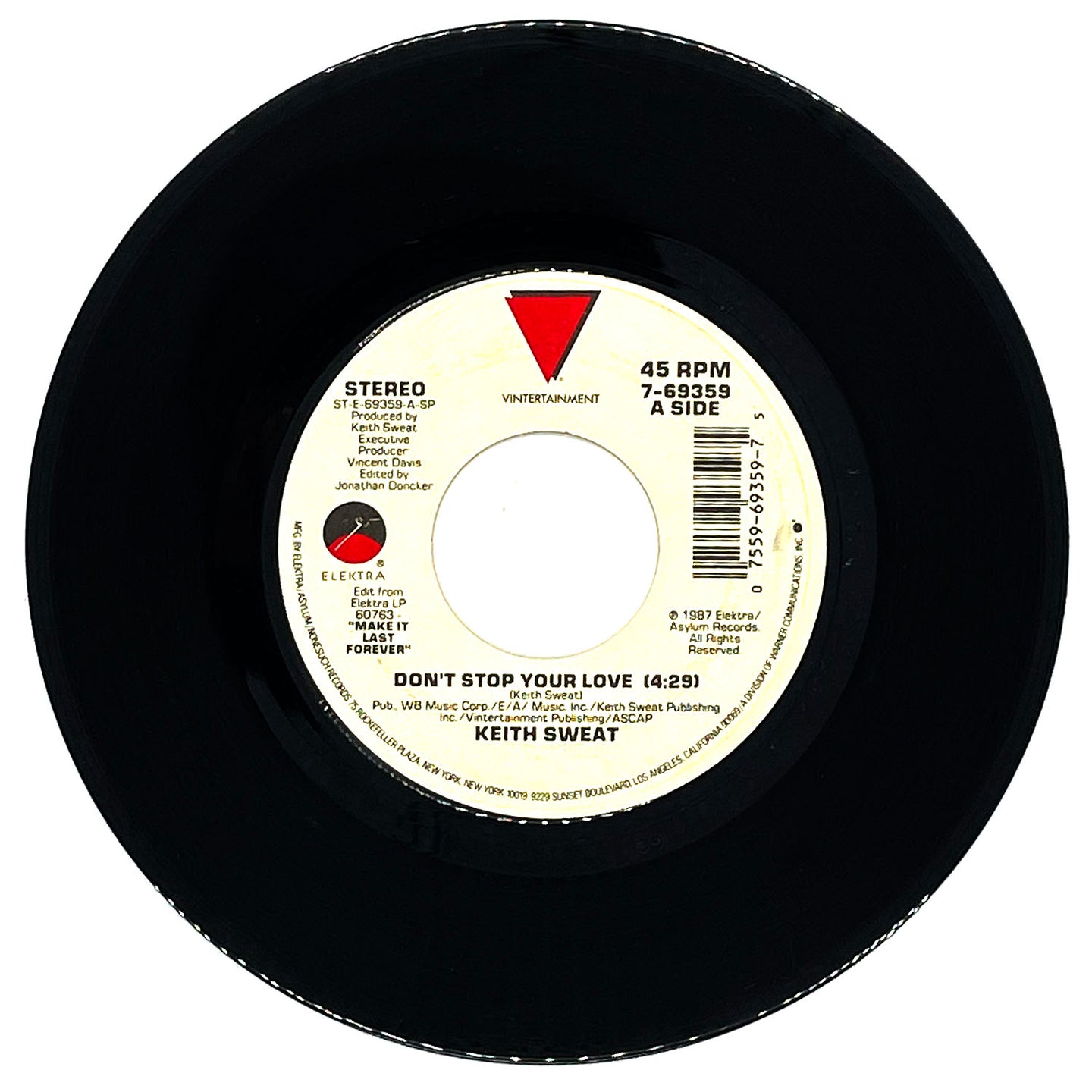 Keith Sweat : DON'T STOP YOUR LOVE (EDIT)/ DON'T STOP YOUR LOVE (ACAPPELLA GROOVE)