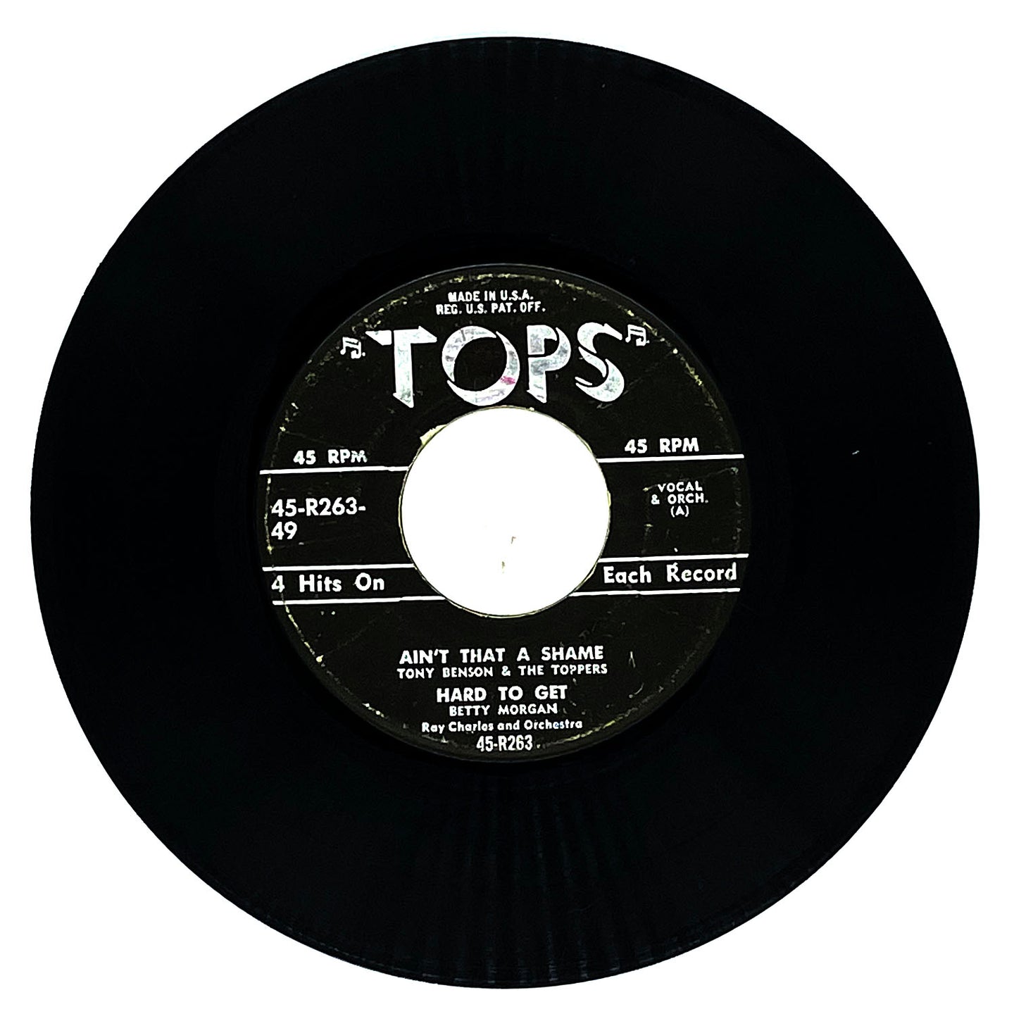 Tony Benson & The Toppers : AIN'T THAT A SHAME/ Betty Morgan : HARD TO GET/ The Toppers : YELLOW ROSE OF TEXAS/ WAKE THE TOWN