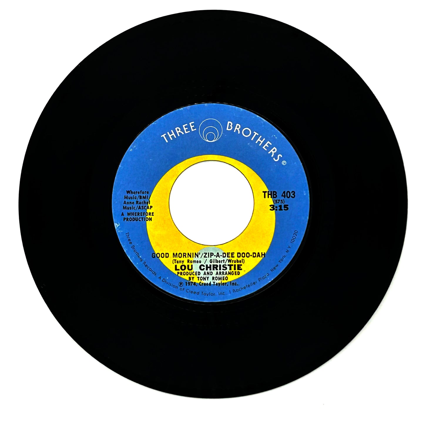 Lou Christie : GOOD MORNIN'/ZIP-A-DEE DOO-DAH/ YOU WERE THE ONE