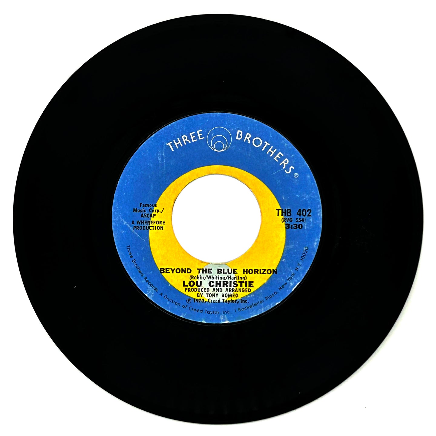 Lou Christie : BEYOND THE BLUE HORIZON/ SADDLE THE WIND
