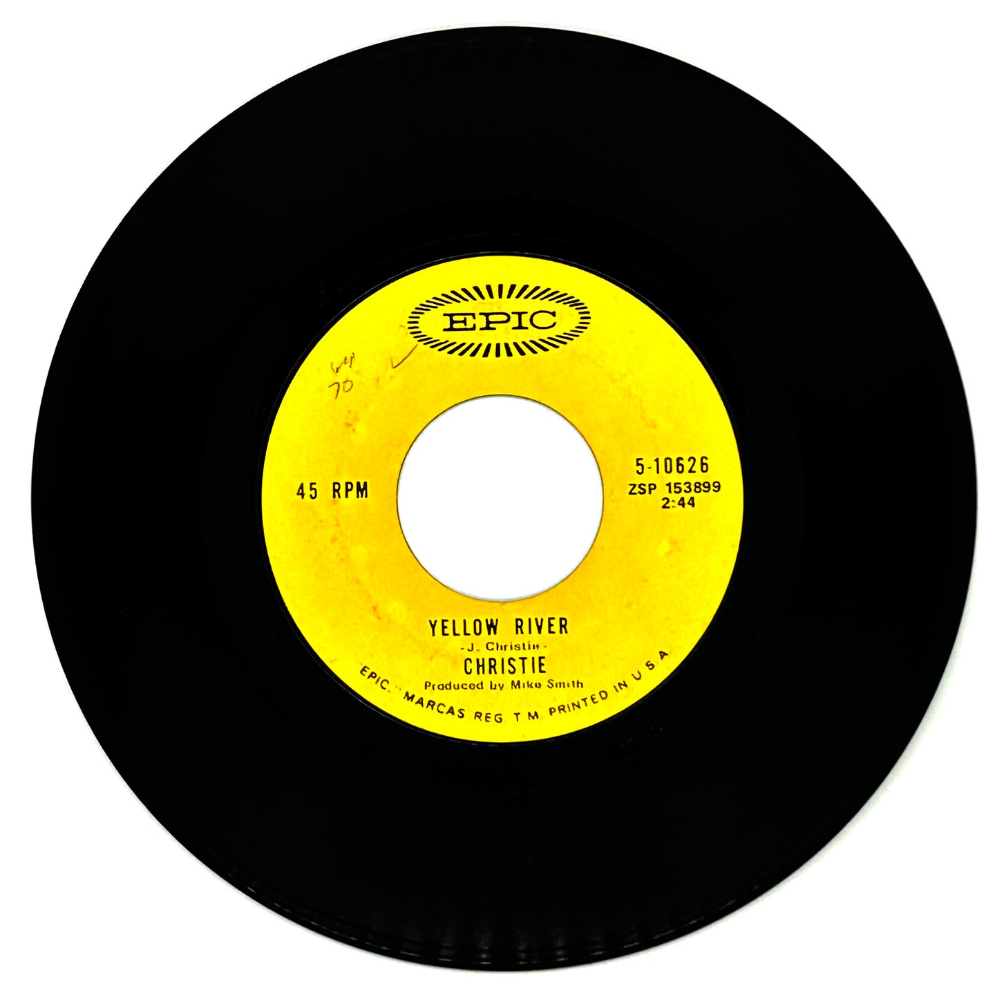 Christie : YELLOW RIVER/ DOWN THE MISSISSIPPI LINE
