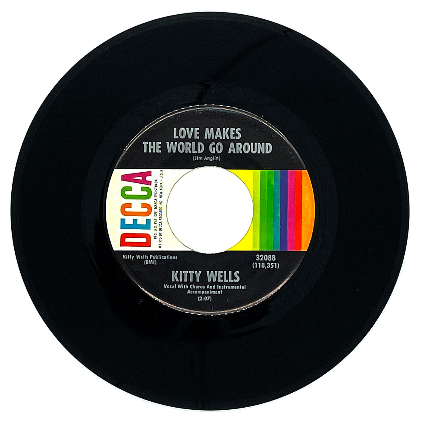 Kitty Wells : LOVE MAKES THE WORLD GO AROUND/ I'M JUST NOT SMART
